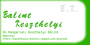 balint keszthelyi business card