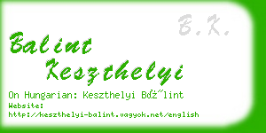 balint keszthelyi business card